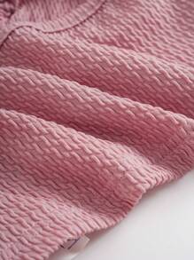 SHEIN Unity 女式纯色露背细肩带金属环装饰镂空时尚无袖背心 - 粉色 - 查看 4