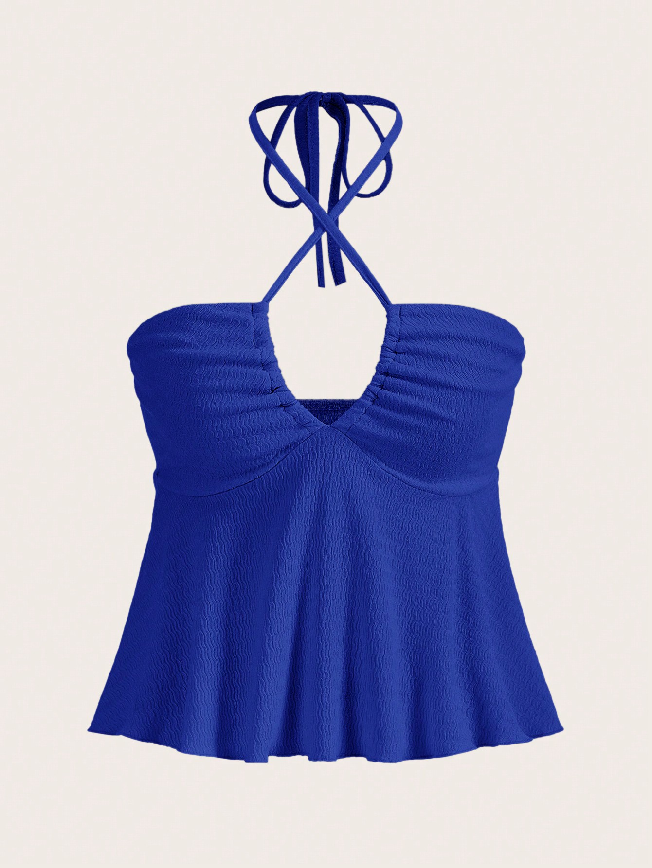 Solid halter top