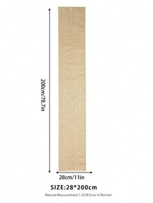 SHEIN Basic living 1條桌布條,星星熱壓花紋,尺寸為78.7×11英寸,宴會裝飾用的布條,金色生日派對裝飾用品,適用於婚禮生日派對 - 彩色 - 查看 6