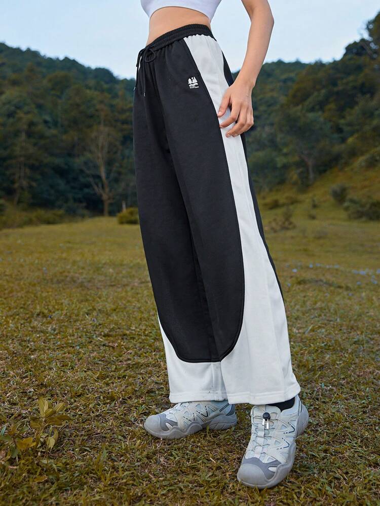 Colorblock Wide Leg Outdoor Pants