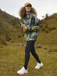 In My Nature Tie Dye Drawstring Outdoor Sweatshirt - Multicolor - View 4