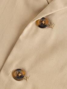 SHEIN 男大童素色西裝外套&前蝴蝶結襯衫和褲子