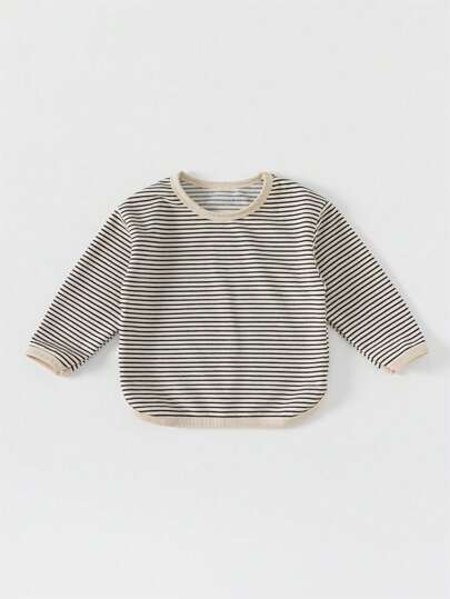 男小童條紋印花T恤