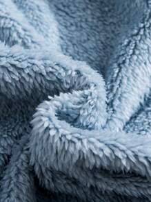 男小童卡通刺繡3D設計連帽腰帶絨毛外套 - 彩色 - 查看 4