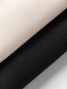 SHEIN Unity 2入組字母圖案袋鼠口袋抽繩保暖連帽衫 - 彩色 - 查看 6