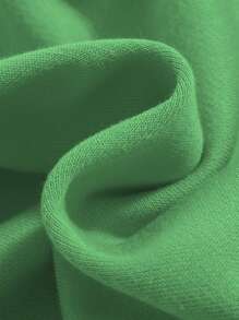 SHEIN Baby Girl Floral & Slogan Graphic Sweatshirt - Green - View 3