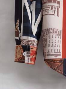 Manfinity Men Letter Graphic Shirt Without Tee - Multicolor - View 5