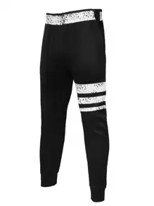 Gym Rark Boyfriend Style Men Striped & Dalmatian Print Sports Pants Sweat Pants - Black - View 1