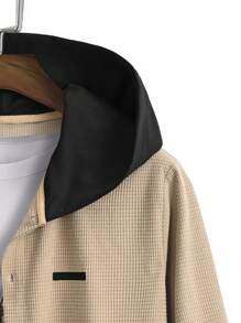 Manfinity Homme Men Colorblock Button Front Hooded Shacket - Çok renkli - Görünüm 6