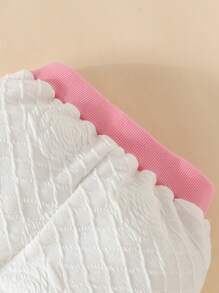 2入組嬰兒女童長袖上衣和褲子套裝,秋冬季休閒裝 - 白色 - 查看 4