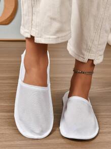 Disposable Slippers, Household One-time Use Slippers - White - View 3
