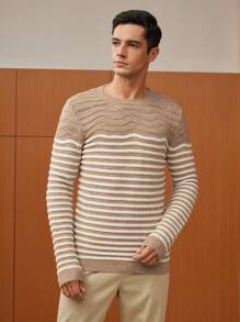 Manfinity VCAY Hombres Jersey con patrón de rayas - Multicolor - Ver 6