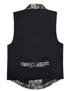 Men Plus Paisley Print Waistcoat - Multicolor - View 2