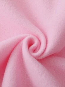 SHEIN EZwear Đồ họa hoa & chữ Lót nhiệt Áo nỉ - Hồng - Xem 4