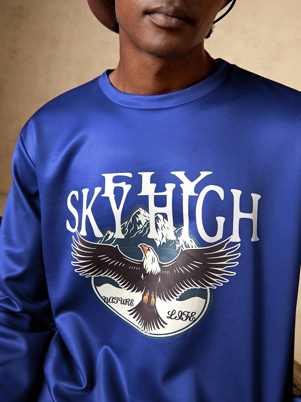 Men Letter Graphic Outdoor Pullover