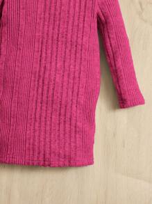SHEIN Baby Girl Ribbed Knit Tee Dress Without Bag
