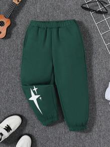 SHEIN 男童（小）衛褲 - 綠色 - 查看 1