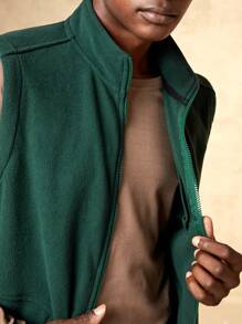 In My Nature Chaqueta Tipo Chaleco Para Exteriores Con Cierre De Cremallera De Color Liso Para Hombre - Neblina azul - Ver 5