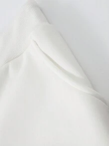 Manfinity Homme 男款寬鬆字母圖案束口褲 - 白色 - 查看 4