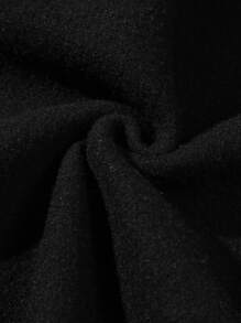 ROMWE MEN Goth Guys Skeleton & Slogan Graphic Striped Trim Drop Shoulder Varsity Jacket - Black - View 5