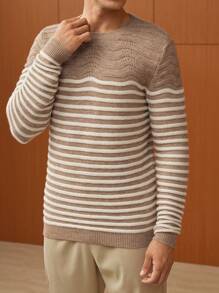 Manfinity VCAY Hombres Jersey con patrón de rayas - Multicolor - Ver 5