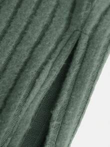 青少年女孩素色T恤和高衩半身裙 - 綠色 - 查看 10