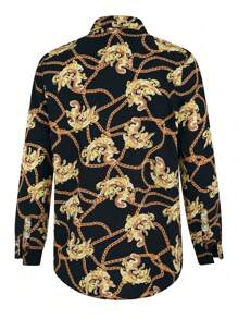 男士巴洛克風格圖案前排扣襯衫 - 彩色 - 查看 2