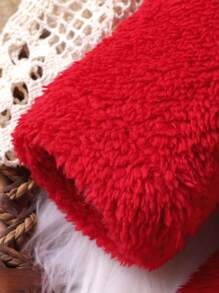 嬰兒西裝領腰帶絨毛外套和帽