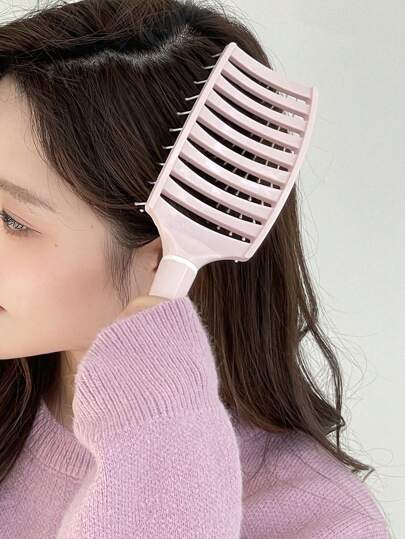 DAZY 1pc Pink Plastic Comb For Girl Women Daily Wear