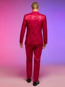 Manfinity VCAY 男士單排釦西裝外套和褲子套裝 - 彩色 - 查看 2