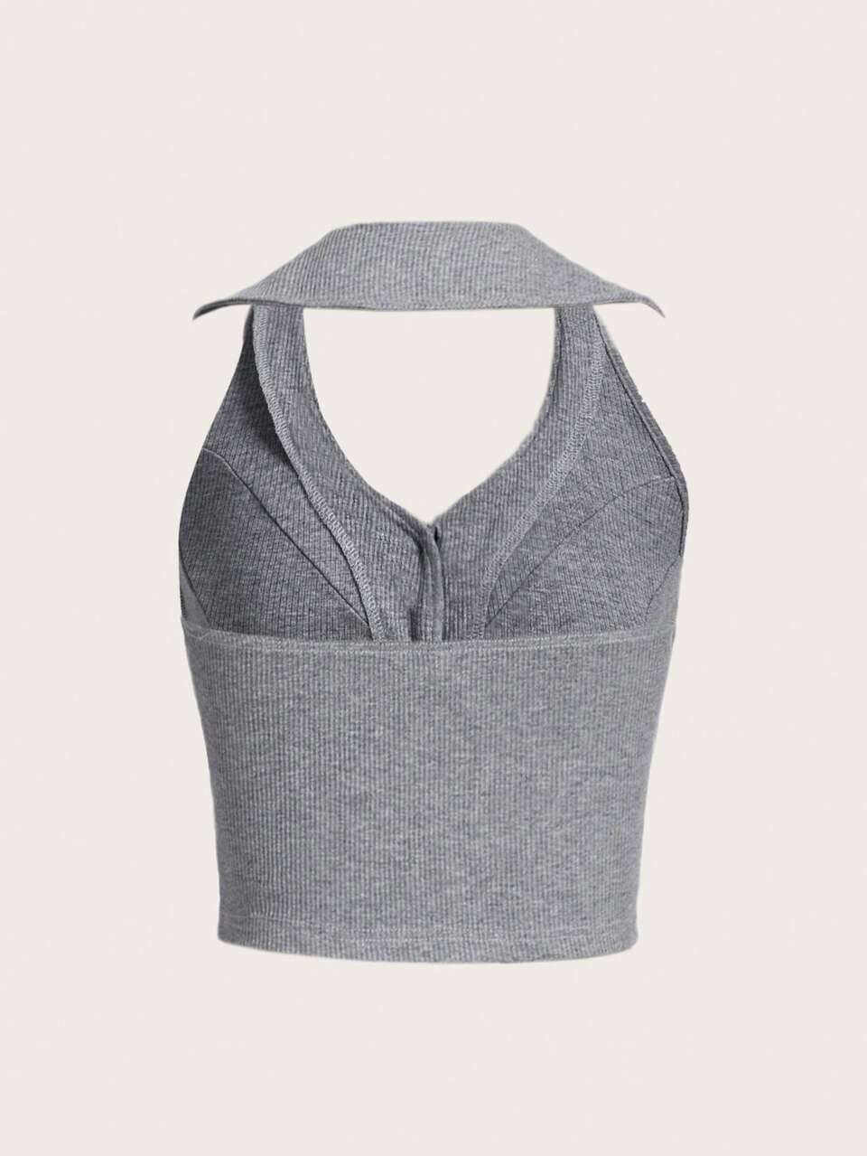 Button Front Halter Top