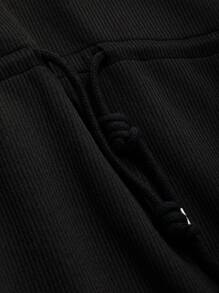 FRIFUL Robe chemise avec manche raglan, détail de pièce de lettre, taille à cordon de serrage