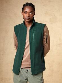 In My Nature Chaqueta Tipo Chaleco Para Exteriores Con Cierre De Cremallera De Color Liso Para Hombre - Neblina azul - Ver 6