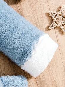 男小童卡通刺繡3D設計連帽腰帶絨毛外套 - 彩色 - 查看 6