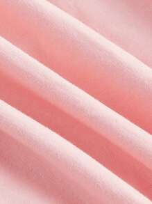 SHEIN x Marika Sila SHEIN MOD Solid Tie Shoulder Ruched Wide Strap Slim Fit Pink Top,Valentine Outfits