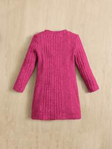 SHEIN Baby Girl Ribbed Knit Tee Dress Without Bag