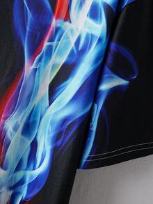 Manfinity LEGND 男士大码煙霧圖案T恤 - 彩色 - 查看 3