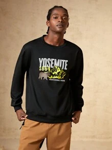 In My Nature In My Nature Uomo Pullover con grafica lettera esterno