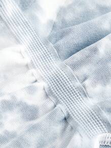 紮染寬腰帶運動打底褲 - 彩色 - 查看 3