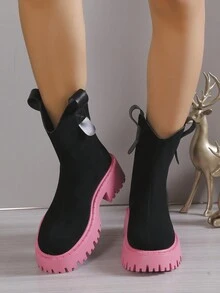 Của phụ nữ Giày ống thời trang - màu đen - Xem 2