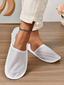 Disposable Slippers, Household One-time Use Slippers - White - View 5