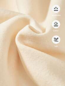 少女标语图案落肩卫衣 - 米色 - 查看 2