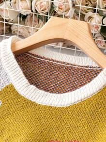 SHEIN LUNE Plus Graphic Pattern Drop Shoulder Sweater Knit Pullover Fall Winter Sweater - Multicolor - View 5