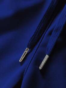 Street Life 男士骷髏印花抽繩慢跑褲 - 藏蓝色 - 查看 3