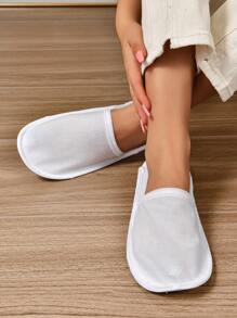 Disposable Slippers, Household One-time Use Slippers - White - View 6