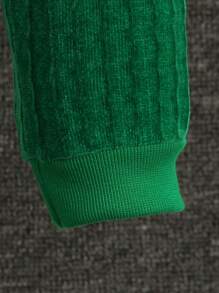 男小童字母補丁細節連帽夾克和運動褲不帶T恤 - 綠色 - 查看 7