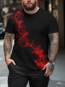 Manfinity LEGND Men Plus Graphic Print Tee - Black - View 5