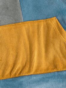 Young Boy Color Block Kangaroo Pocket Hoodie - Multicolor - View 7