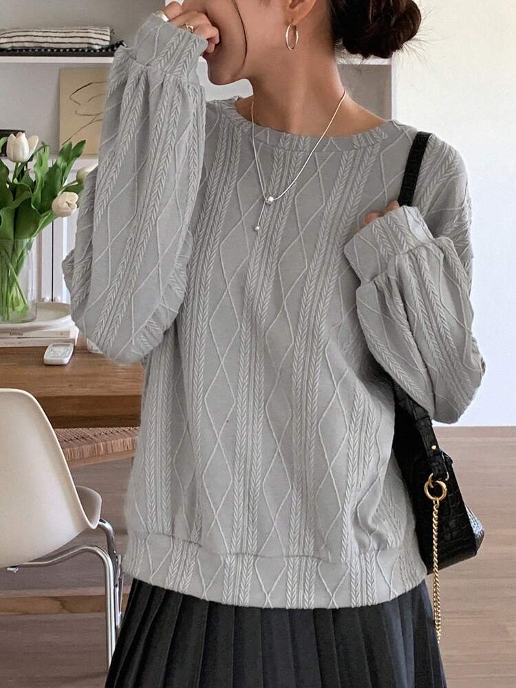 Cut Out Front Drop Shoulder Sweatshirt