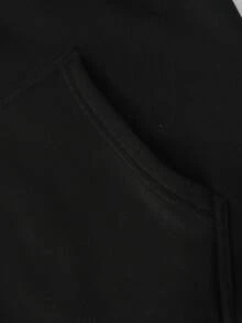 Manfinity EMRG 男士骷髏印花下垂肩帶鬆緊帶寬鬆連帽衫 - 黑色 - 查看 3